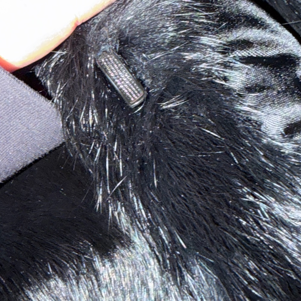 Vintage Bermans black rabbit fur coat sz M - Picture 8 of 9